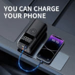 Jump Starter 4-în-1 12V cu Compresor Aer 150 PSI – Baterie 6000-10000 mAh, LED, Power Bank, Starter Auto Rapid