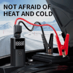 Jump Starter 4-în-1 12V cu Compresor Aer 150 PSI – Baterie 6000-10000 mAh, LED, Power Bank, Starter Auto Rapid